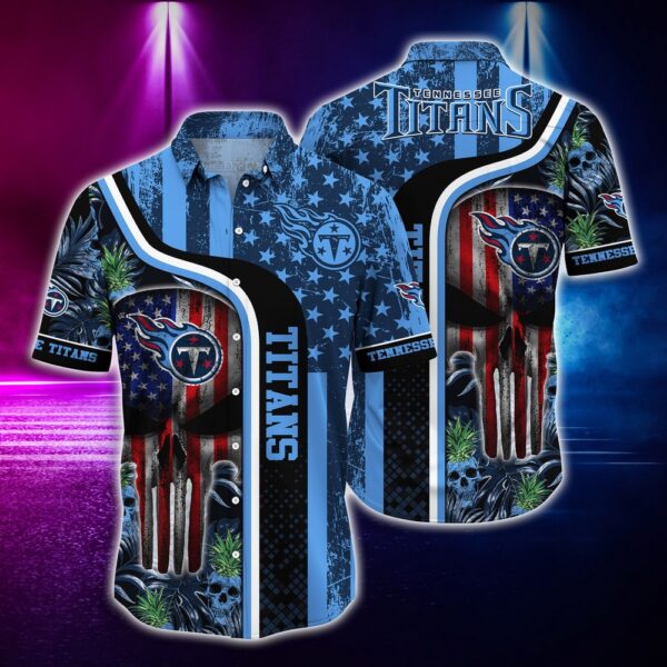 Nfl  Tennessee Titans And T-shirt SkullHawaiian Shirt