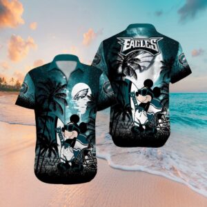 Philadelphia Eagles Mickey Mouse Hawaiian…