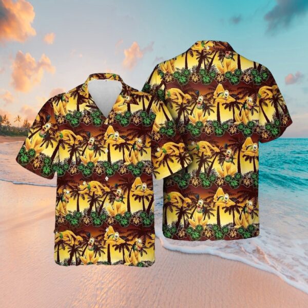 Pluto And Tree Tropical Pattern Hawaiian Shirt