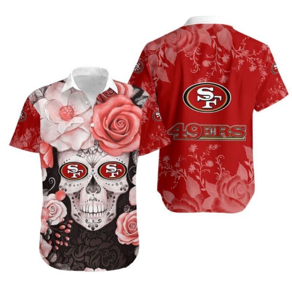 San Francisco 49ers Skull Nfl   01Hawaiian Shirt