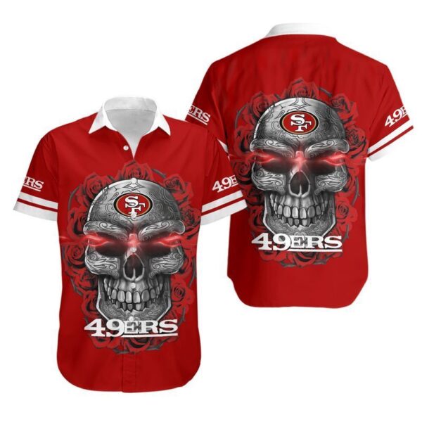 San Francisco 49ers Sugar Skull Nfl  Hawaiian Shirt