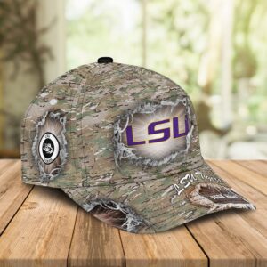 Sportwearmerch LSU Tigers NCAA Personalized Camo Pattern Classic Cap Gifts For Fans Sportswearmerch 2