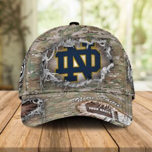 Sportwearmerch Notre Dame Fighting Irish NCAA Personalized Camo Pattern Classic Cap Gifts For Fans Sportswearmerch 1