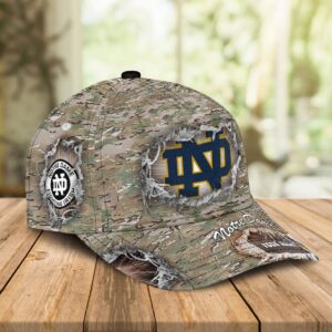 Sportwearmerch Notre Dame Fighting Irish NCAA Personalized Camo Pattern Classic Cap Gifts For Fans Sportswearmerch 2