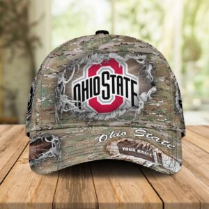 Sportwearmerch Ohio State Buckeyes NCAA Personalized Camo Pattern Classic Cap Gifts For Fans Sportswearmerch 1