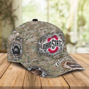 Sportwearmerch Ohio State Buckeyes NCAA Personalized Camo Pattern Classic Cap Gifts For Fans Sportswearmerch 2