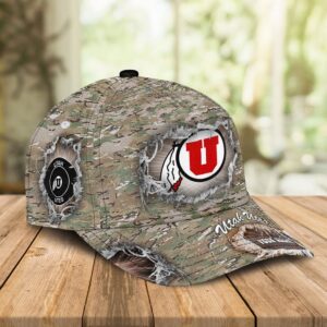 Sportwearmerch Utah Utes NCAA Personalized Camo Pattern Classic Cap Gifts For Fans Sportswearmerch 2