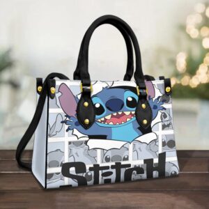 Stitch Disney Cartoon Women Leather Handbag