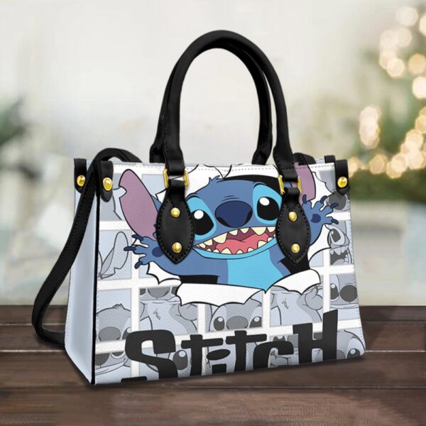 Stitch Disney Cartoon Women Leather Handbag