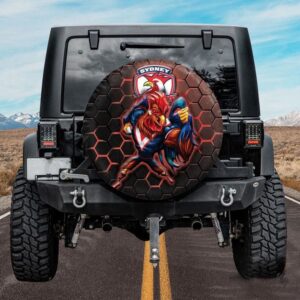 Sydney Roosters Nrl Mascot Spare Tire Cover Gift For Campers