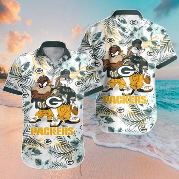 Taz And Bugs Green Bay Packers Hawaiian Shirt