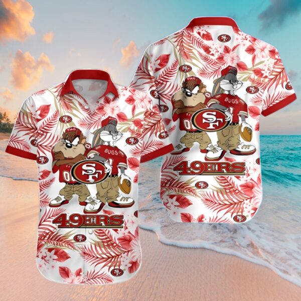 Taz And Bugs San Francisco 49ers Hawaiian Shirt