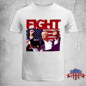 Trump Fight 2024 America Flag Unisex T-Shirt