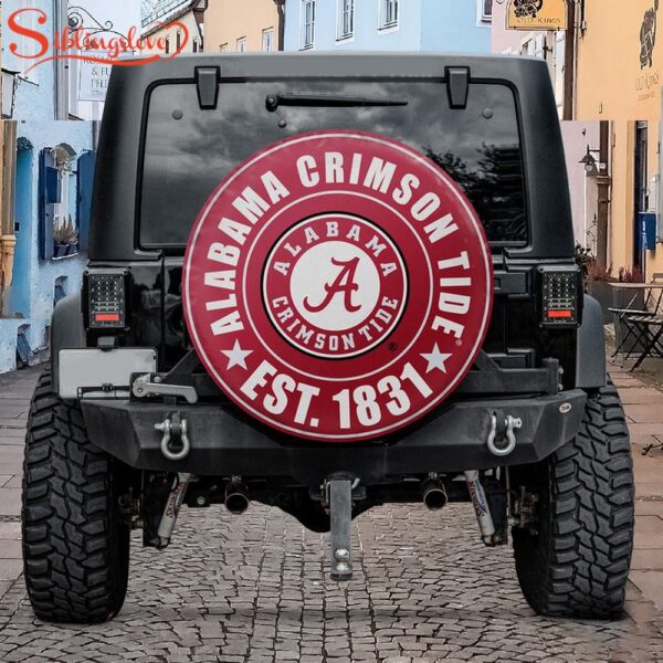 Alabama Crimson Tide Est 1831 Spare Tire Cover Gift For Campers