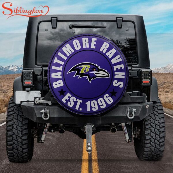 Baltimore Ravens Est 1996 Spare Tire Cover Gift For Campers