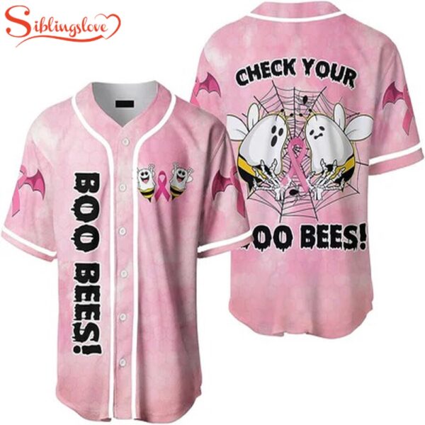 Boo Funny Breast Cancer Warrior Baseball Jersey SHirt