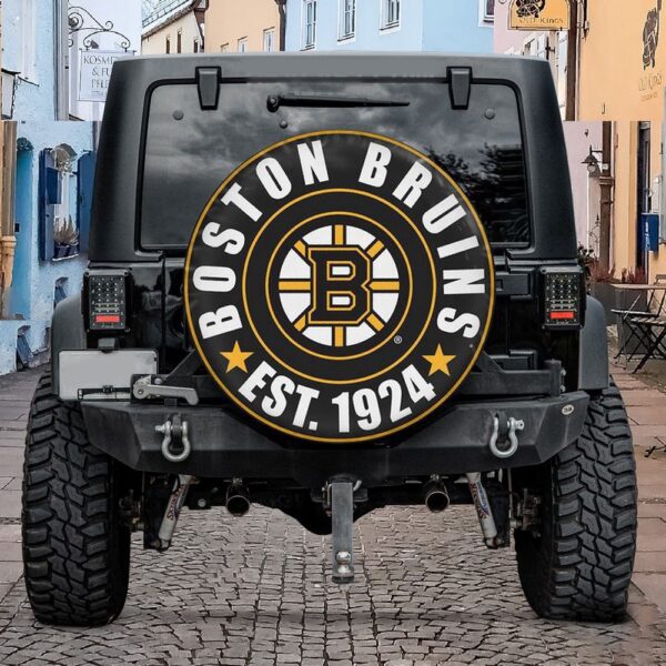 Boston Bruins Est 1924 Spare Tire Cover Gift For Campers