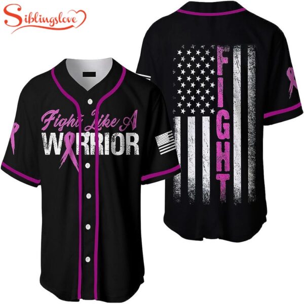 Breast Cancer Warrior Baseball Jersey Shirt