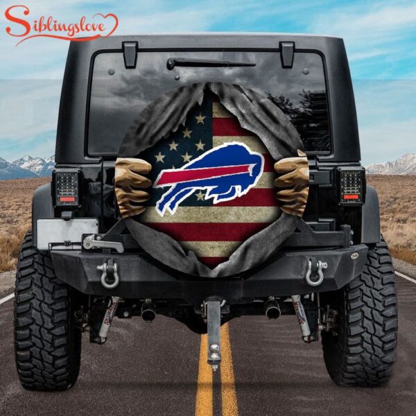 Buffalo Bills American Flag Spare Tire Cover Gift For Campers