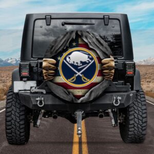 Buffalo Sabres American Flag Spare Tire Cover Gift For Campers