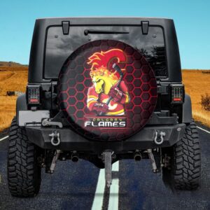 Calgary Flames NHL Mascot Spare Tire Cover Gift For Campers