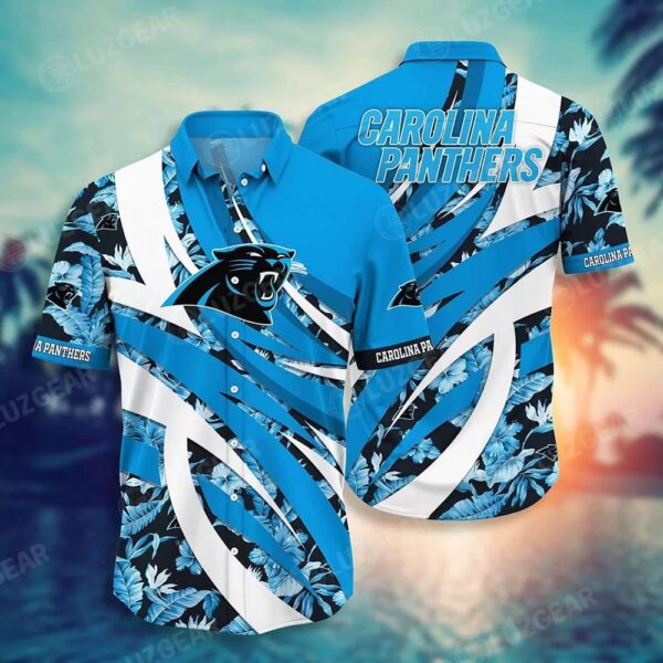 Carolina Panthers Nfl Hawaiian Shirt Tropical Pattern New Trend Summer For Sports Football Fans