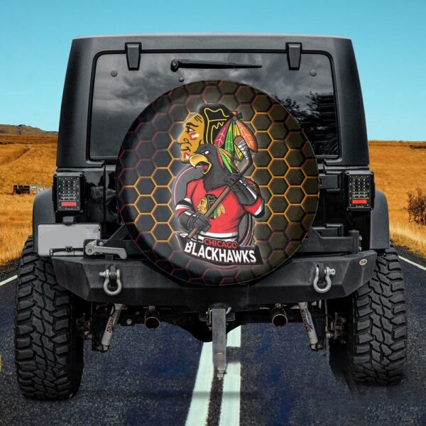 Chicago Blackhawks NHL Mascot Spare Tire Cover Gift For Campers