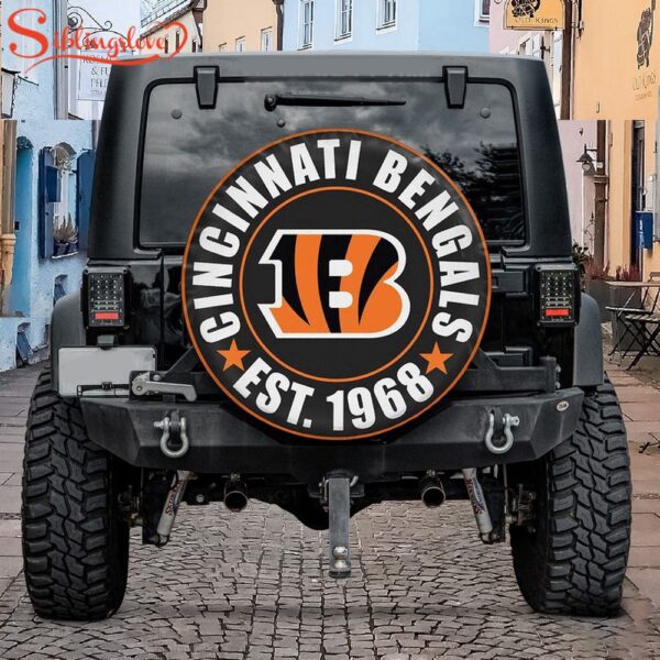 Cincinnati Bengals Est 1968 Spare Tire Cover Gift For Campers