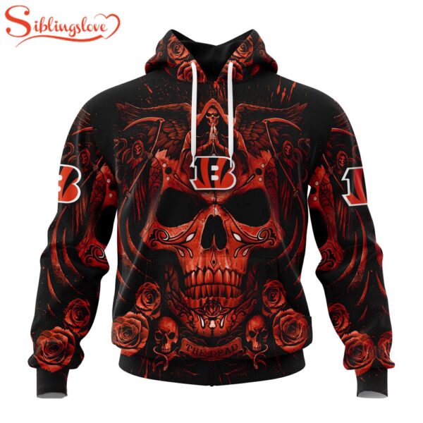 Custom Name And Number Cincinnati Bengals NFL Halloween All Over Print Hoodie Shirt