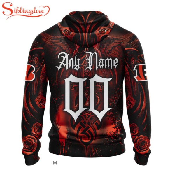 Custom Name And Number Cincinnati Bengals NFL Halloween All Over Print Hoodie Shirt