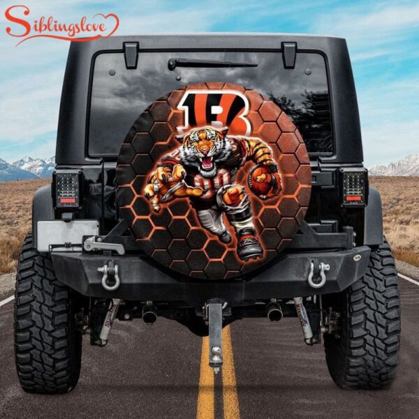 Cincinnati Bengals NFL Mascot Spare Tire Cover Gift For Campers