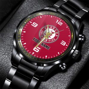 Custom Name Alabama Crimson Tide NCAA Black Hand Watch Gifts For Fans 1