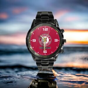 Custom Name Alabama Crimson Tide NCAA Black Hand Watch Gifts For Fans 3