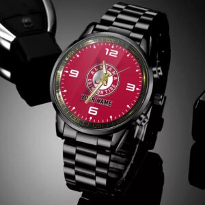 Custom Name Alabama Crimson Tide NCAA Black Hand Watch Gifts For Fans 4