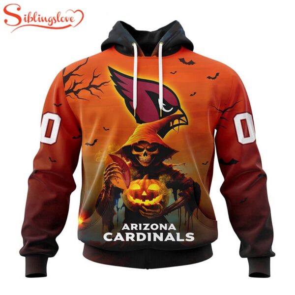 Custom Name And Number Arizona Cardinals Special Death Halloween Hoodie