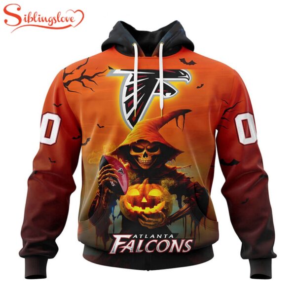 Custom Name And Number Atlanta Falcons Special Death Halloween Hoodie