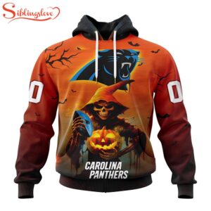 Custom Name And Number Carolina Panthers Special Death Halloween Hoodie 1