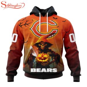 Custom Name And Number Chicago Bears Special Death Halloween Hoodie 1