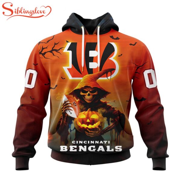 Custom Name And Number Cincinnati Bengals Special Death Halloween Hoodie