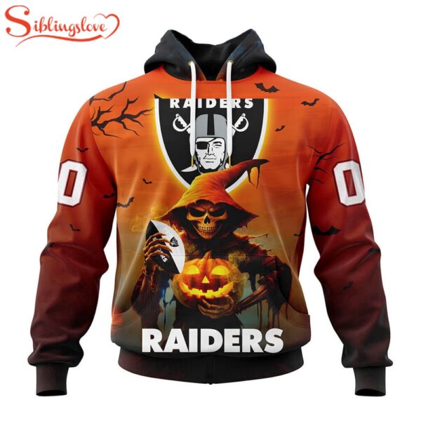 Custom Name And Number Las Vegas Raiders Special Death Halloween Hoodie