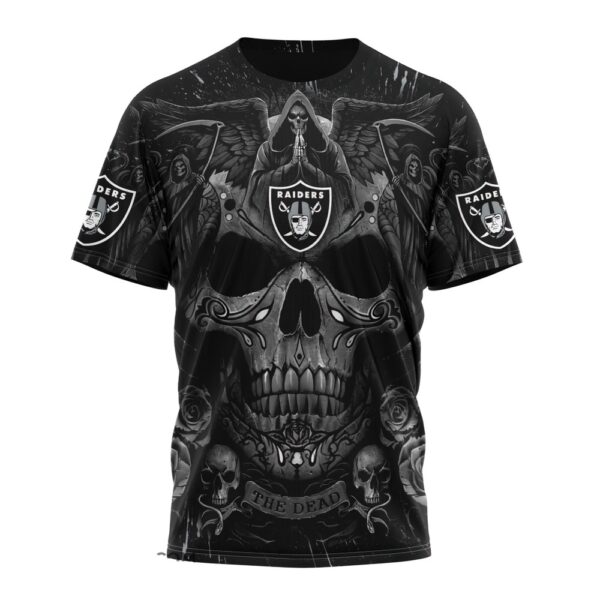 Custom Name And Number NFL Las Vegas Raiders All Over Print T-Shirt For Fans