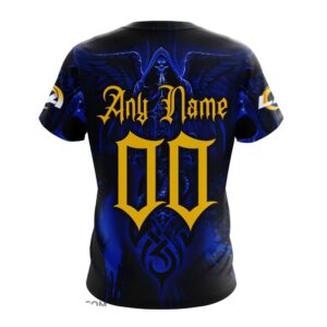 Custom Name And Number NFL Los Angeles Rams All Over Print T Shirt For Fans 2