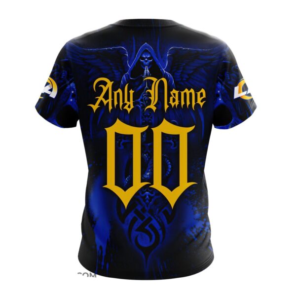 Custom Name And Number NFL Los Angeles Rams All Over Print T-Shirt For Fans