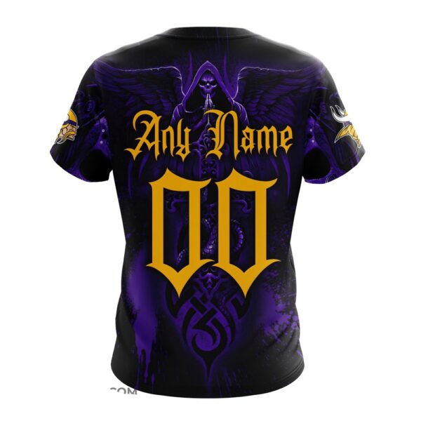 Custom Name And Number NFL Minnesota Vikings All Over Print T-Shirt For Fans