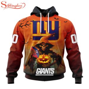 Custom Name And Number New York Giants Special Death Halloween Hoodie 1