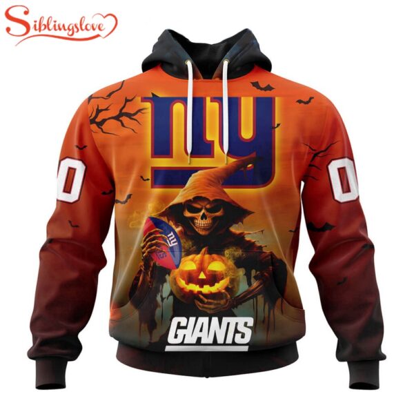 Custom Name And Number New York Giants Special Death Halloween Hoodie