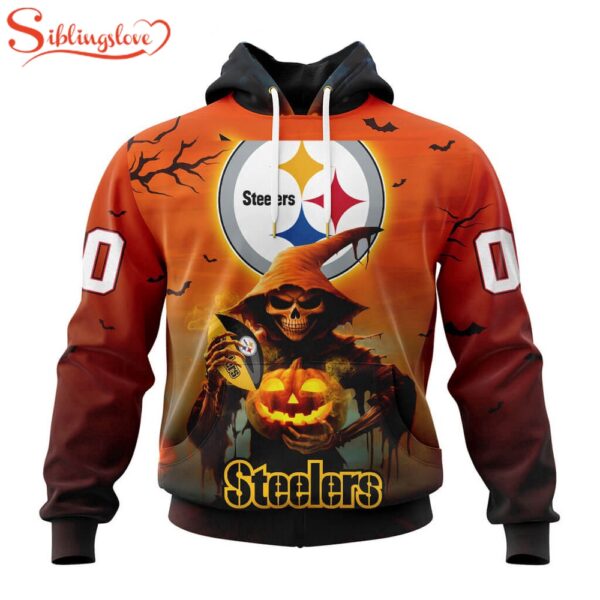 Custom Name And Number Pittsburgh Steelers Special Death Halloween Hoodie