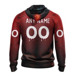 Custom Name And Number San Francisco 49ers Horror Terrifier Ghoulish Halloween Day Hoodie2