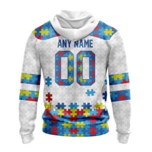 Custom Name And Number San Francisco 49ers NFL Autism Awareness 3D Hoodie Shirt 2