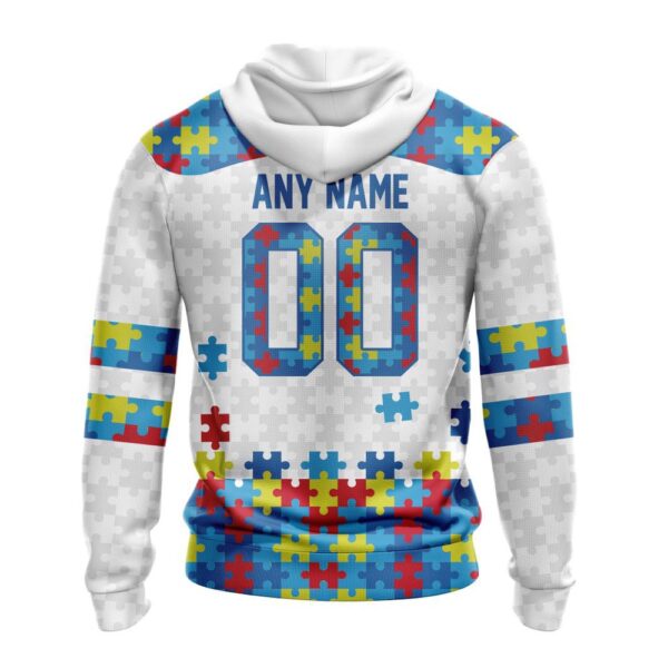 Custom Name And Number San Francisco 49ers NFL Autism Awareness  3D Hoodie Shirt